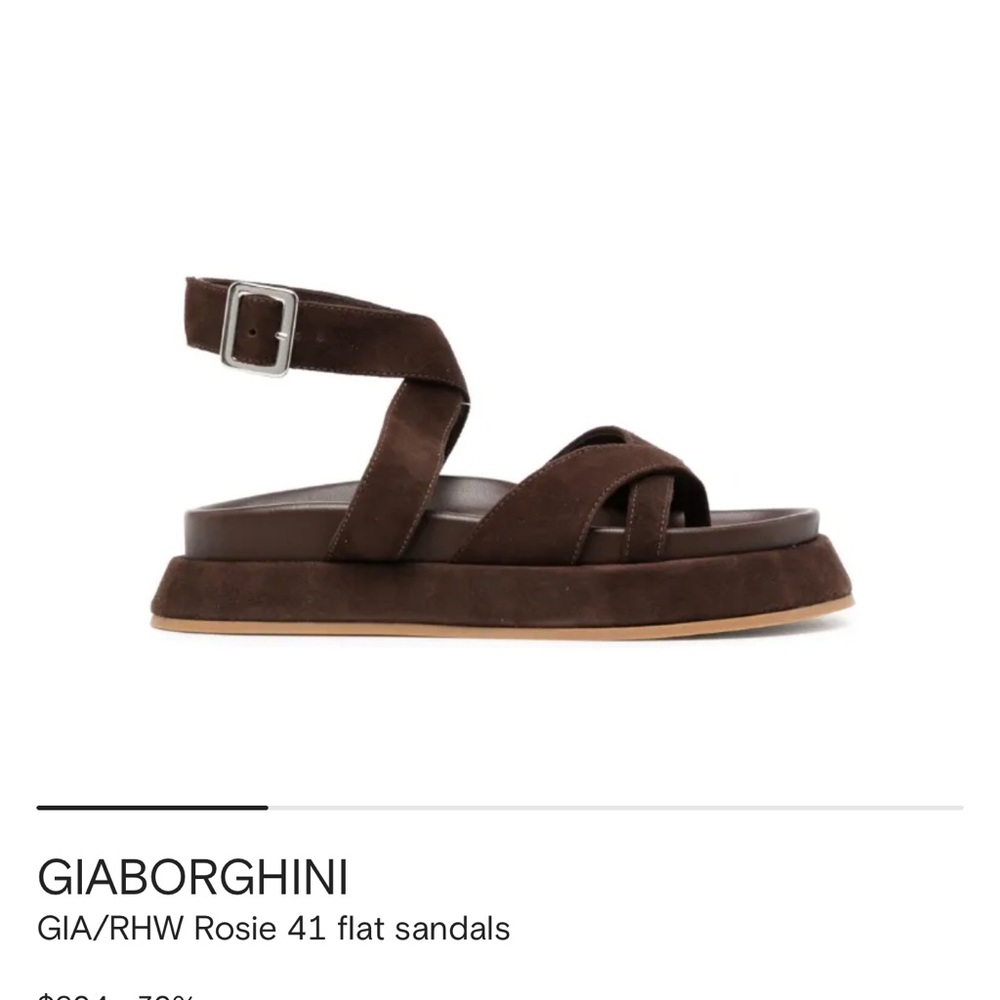 GIA/RHW 41 Suede Sandals Sz 39 - Picture 2 of 6